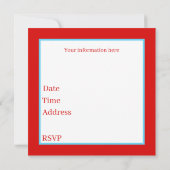 Invitation Fête de crabe de plage mignonne (Dos)