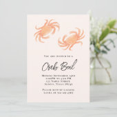 Invitation Fête de crabe ébullition (Debout devant)