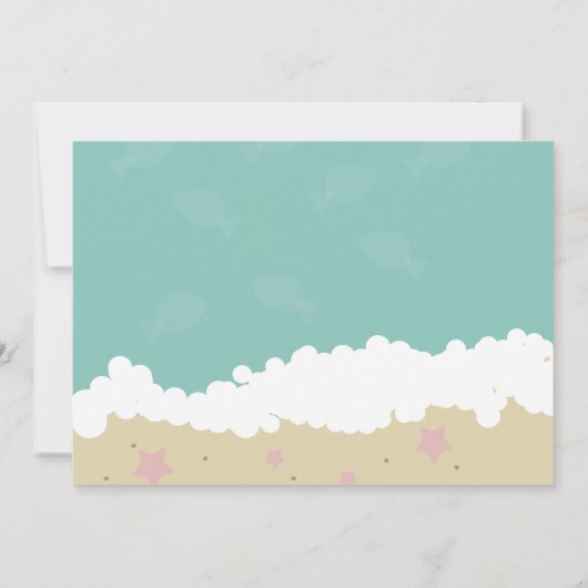 Invitation Fête de Crabe Ébullition Sable Océan Va (Dos)