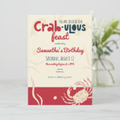 Invitation Fête de Crabe Fête de Fruits de Mer Réunion de Fam (Debout devant)