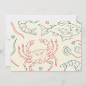 Invitation Fête de Crabe Fête de Fruits de Mer Réunion de Fam (Dos)