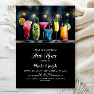 Invitation Fête de crémaillère avec cocktail