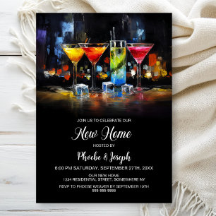 Invitation Fête de crémaillère avec cocktail