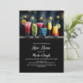 Invitation Fête de crémaillère avec cocktail (Debout devant)