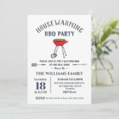Invitation Fête de crémaillère BBQ Jardin Barbecue  (Debout devant)