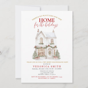 Invitation Fête de crémaillère de Noël à la maison Neuf