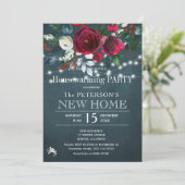 Invitation Fête de crémaillère de Noël élégante et rustique (Debout devant)