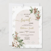 Invitation Fête de crémaillère de Noël Maison Douce Maison (Devant)