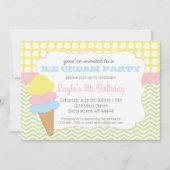 Invitation Fête de crème glacée Anniversaire, Crème glacée So (Devant)