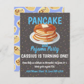 Invitation Fête de crêpes et pyjamas (Devant / Derrière)