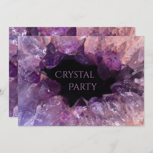 Invitation Fête de cristal de l'Améthyste (Devant / Derrière)