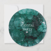Invitation Fête de cristal vert glamour (Devant)