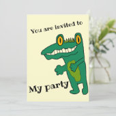 Invitation Fête de crocodile (Debout devant)