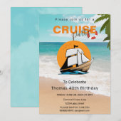Invitation Fête de Croisière 40e Anniversaire (Devant / Derrière)