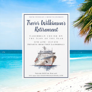Invitation Fête de croisière de retraite / Voyage bon voyage