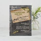 Invitation Fête de cuisine Jardin de graisse de poisson rusti (Debout devant)