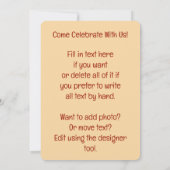 Invitation Fête de Cupcake Douceurs (Dos)