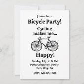 Invitation Fête de cyclisme à vélo (Devant)
