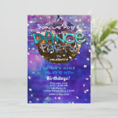 Invitation Fête de danse boule disco violet anniversaire cool (Debout devant)