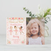 Invitation Fête de danse Pink pour filles (Debout devant)