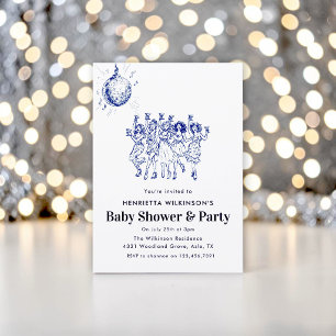 Invitation Fête de danse rétro boule à facettes Baby shower
