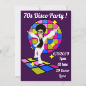 Invitation Fête de danse rétro disco dans les années 1970 (Devant)