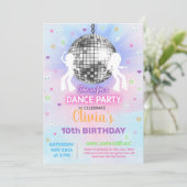 Invitation Fête de danses disco, soirée de danse virtuelle. (Debout devant)