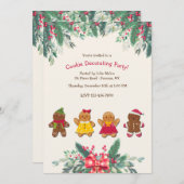 Invitation Fête de Décoration de Biscuits (Devant / Derrière)