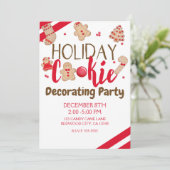 Invitation Fête de décoration de biscuits de fêtes ou échange (Debout devant)
