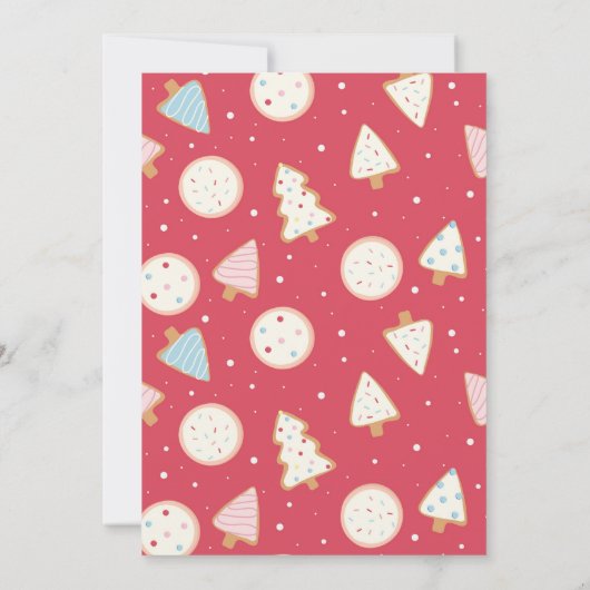 Invitation Fête de décoration de biscuits de Noël (Dos)