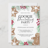 Invitation Fête de décoration de biscuits de Noël (Devant)