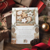 Invitation Fête de décoration de biscuits de Noël