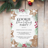 Invitation Fête de décoration de biscuits de Noël