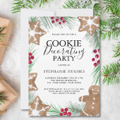 Invitation Fête de décoration de biscuits de Noël