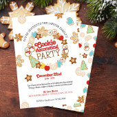 Invitation Fête de décoration de biscuits de Noël