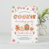 Invitation Fête de décoration de biscuits de Noël (Debout devant)