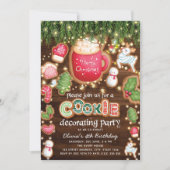 Invitation Fête de décoration de biscuits de Noël (Devant)