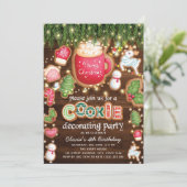 Invitation Fête de décoration de biscuits de Noël (Debout devant)