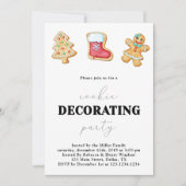 Invitation Fête de décoration de biscuits de Noël (Devant)