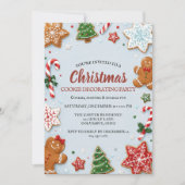 Invitation Fête de Décoration de Biscuits de Noël Aquarelle (Devant)