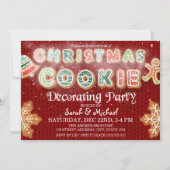 Invitation Fête de décoration de biscuits de Noël Personnalis (Devant)