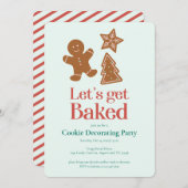 Invitation Fête de décoration de biscuits de vacances | Pain (Devant / Derrière)