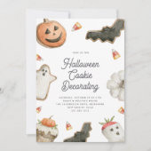 Invitation Fête de décoration de biscuits d'Halloween (Devant)
