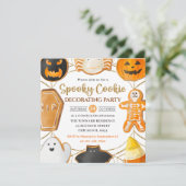 Invitation Fête de décoration de biscuits d'Halloween à l'aqu (Debout devant)