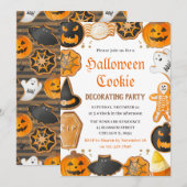 Invitation Fête de décoration de biscuits d'Halloween à l'aqu (Devant / Derrière)