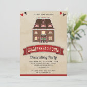 Invitation Fête de décoration de la maison en pain d'épices v (Debout devant)