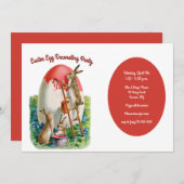 Invitation Fête de décoration d'oeufs  (Devant / Derrière)