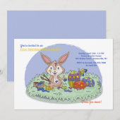Invitation Fête de décoration d'oeufs de Pâques (Devant / Derrière)