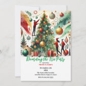 Invitation Fête de décoration du sapin de Noël  (Devant)