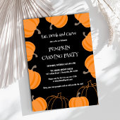 Invitation Fête de découpage de citrouille